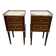Pair of Louis XVI style bedside tables in mahogany