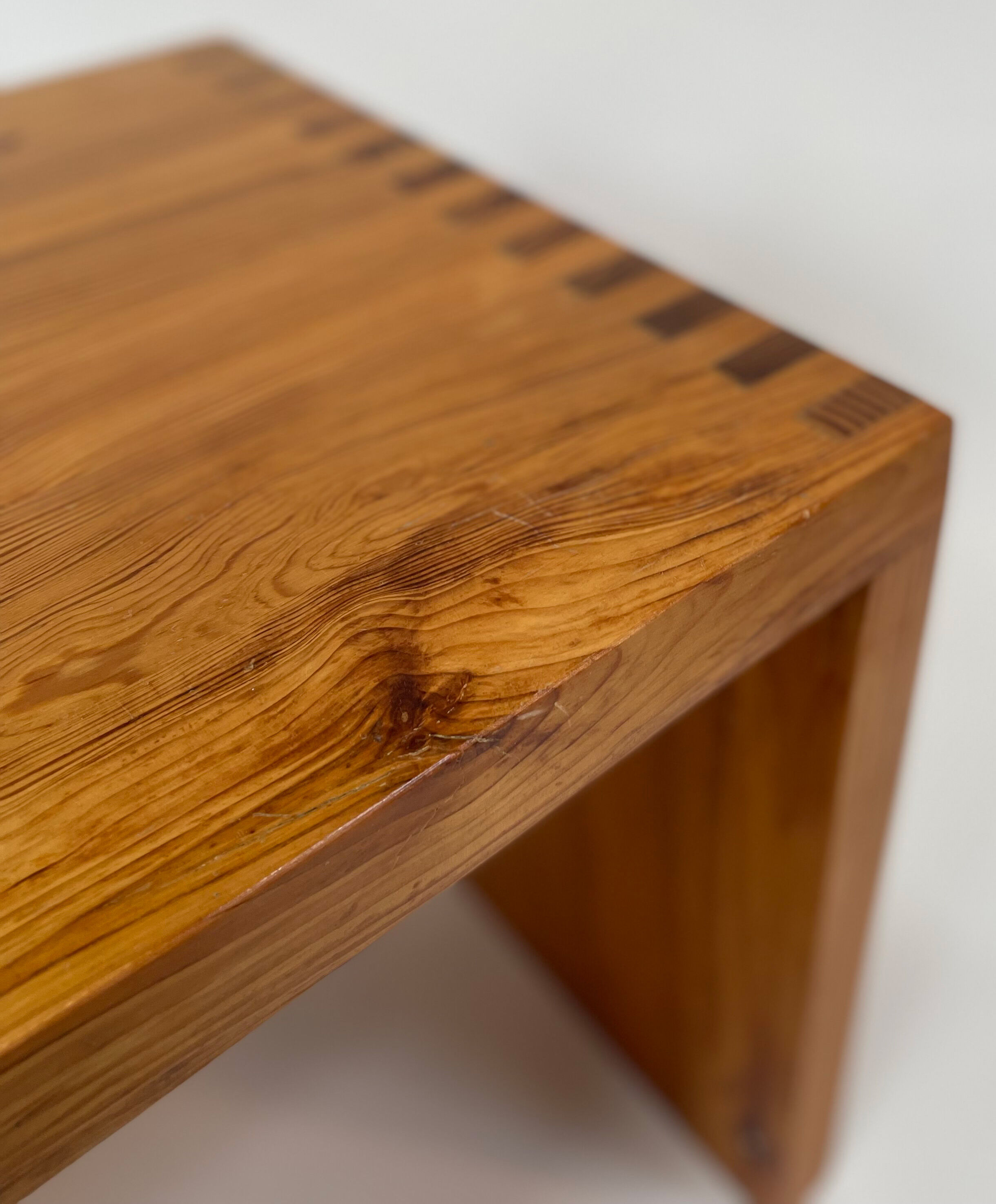 Vintage side table Ate van Apeldoorn, Pine wood 1970s