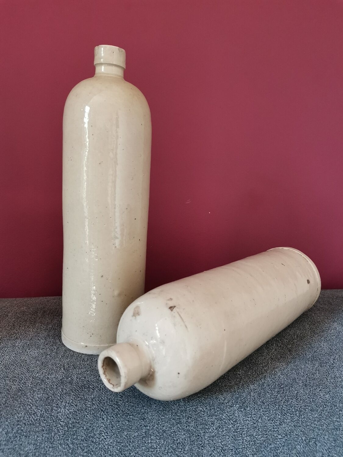 Pair of stoneware bottles