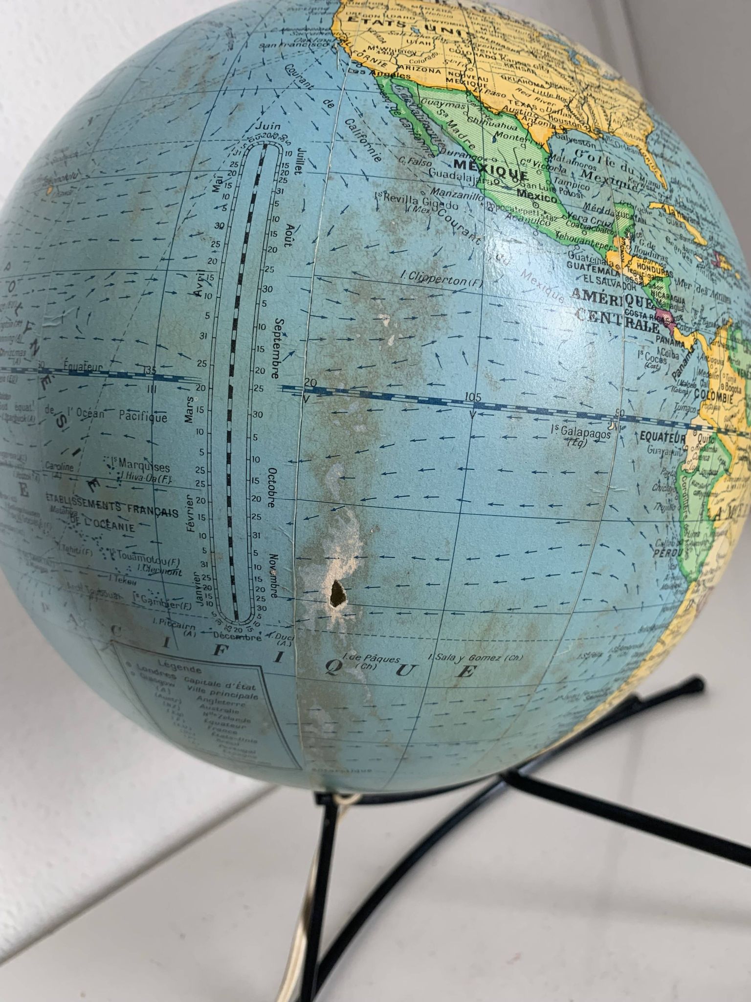 Vintage 1960s Girard Barrère glass globe - 36 cm
