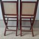 Folding wooden chairs and cannage