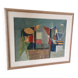 Abstract painting by Claude Allioti