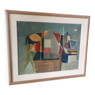Abstract painting by Claude Allioti