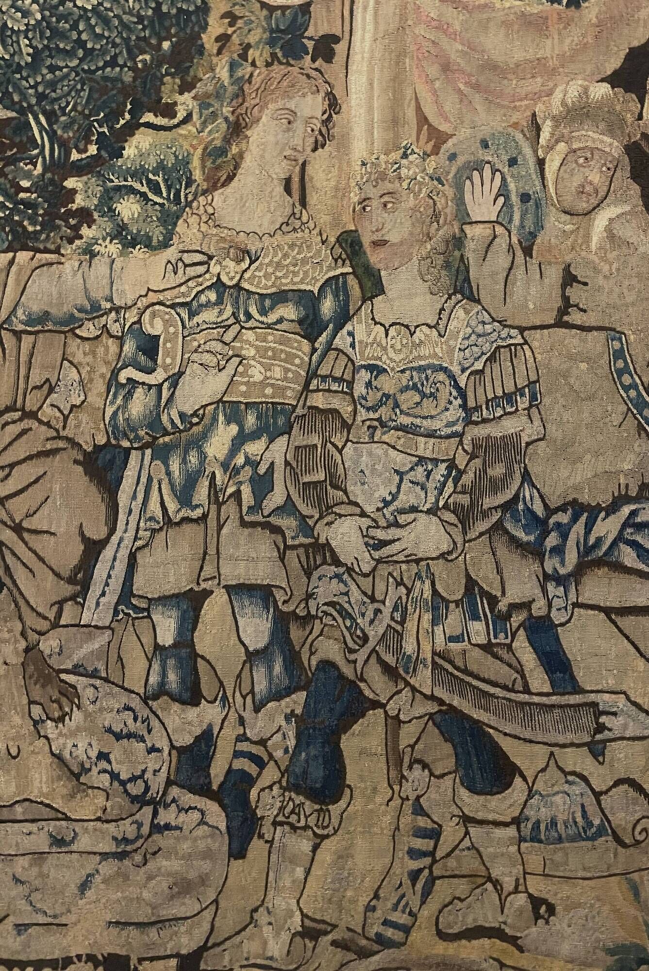 Flemish tapestry - 17th century depicting the meeting of David and the king.