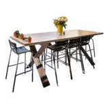 Solid wood high table