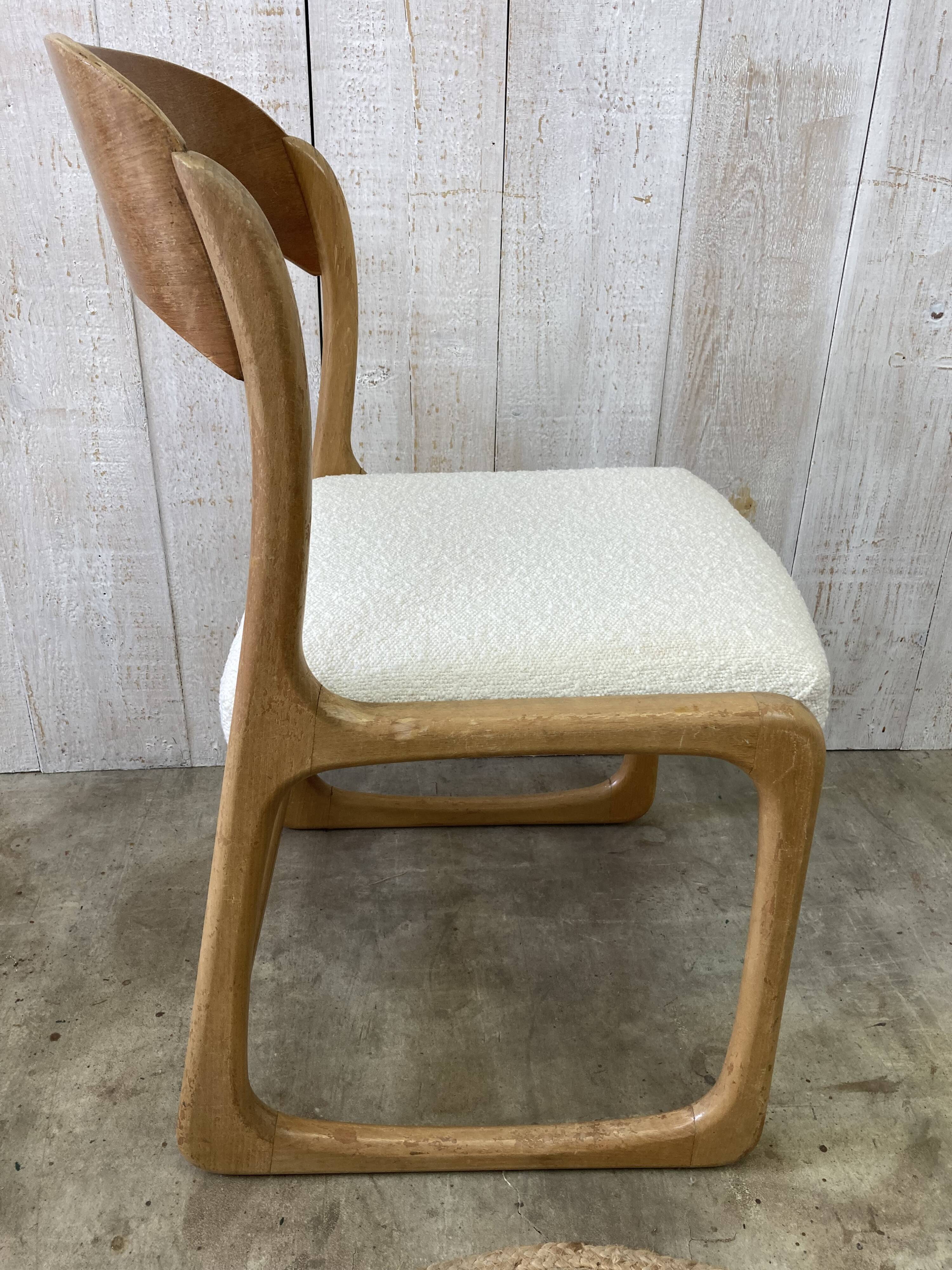Set of 4 Baumann sled chairs