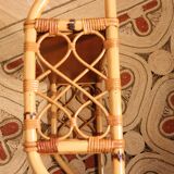 Etagère murale en rotin vintage