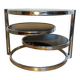 Metal and smoked glass coffee table, 1970