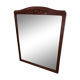 Large bevelled vintage mirror in carved walnut 110x146cm