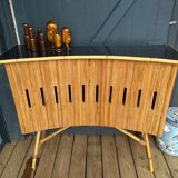 Console bar in rattan 1960s