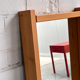 Large mirror in Swedish pine, 1970s