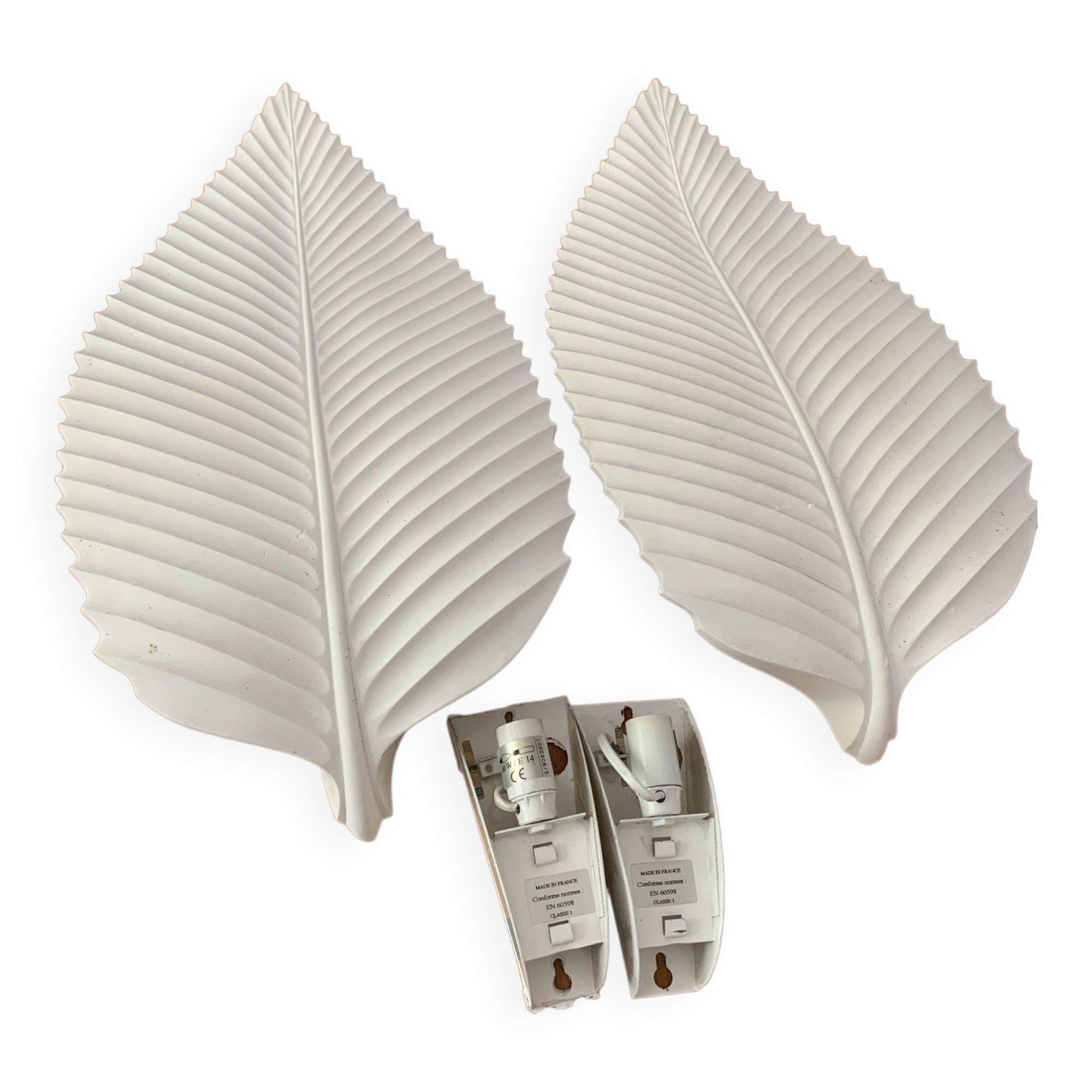 Charm leaf plaster wall lamp