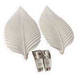 Charm leaf plaster wall lamp