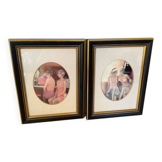 Pair of emdé roaring twenties frames