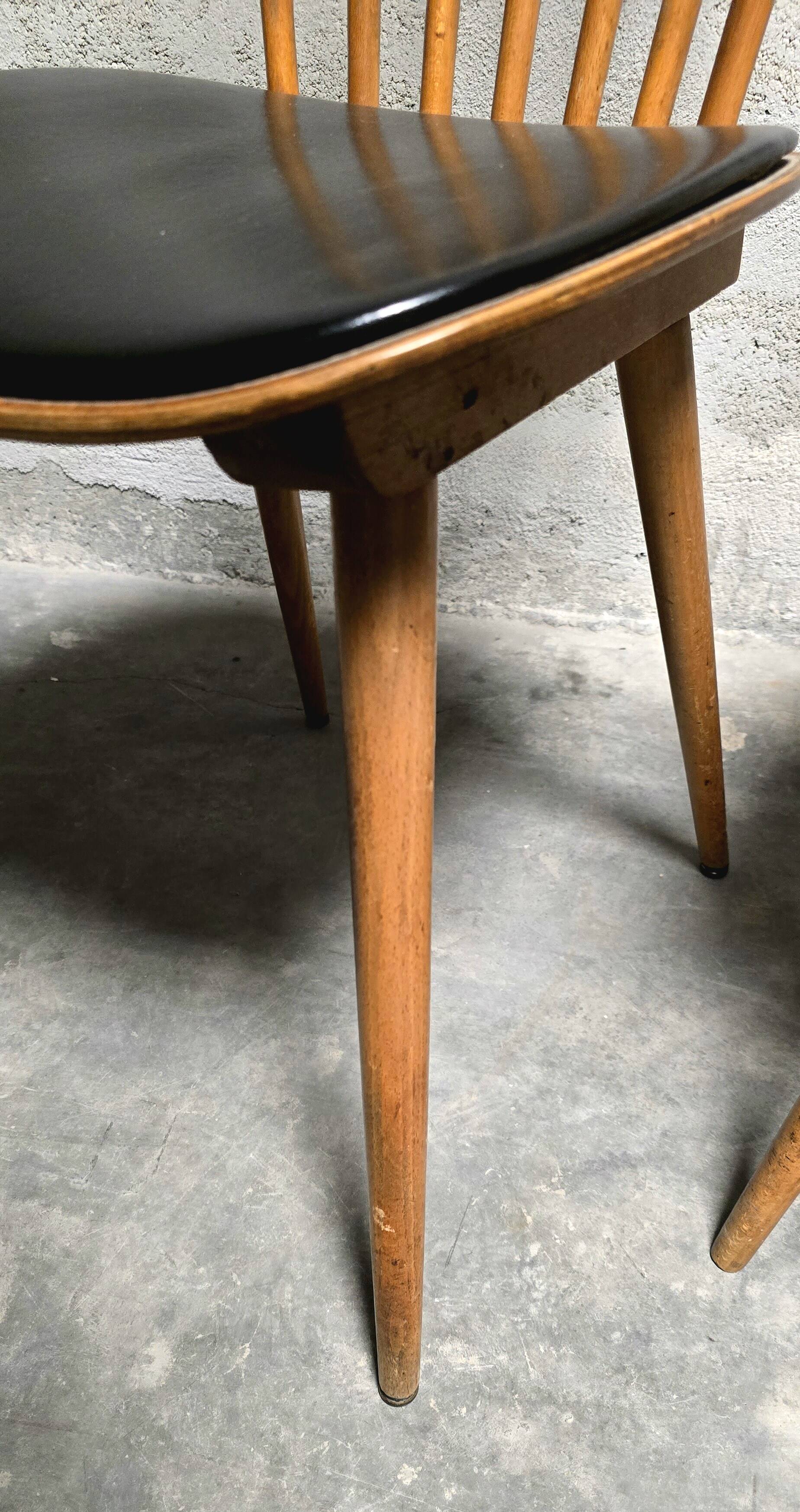 Lot de deux chaises vintage Baumann Sonate 1960