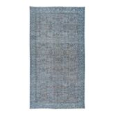 Tapis tissé à la main surteint en bleu, vers 1960