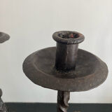 Wrought iron candlesticks