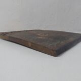 Painting on carved wood panel