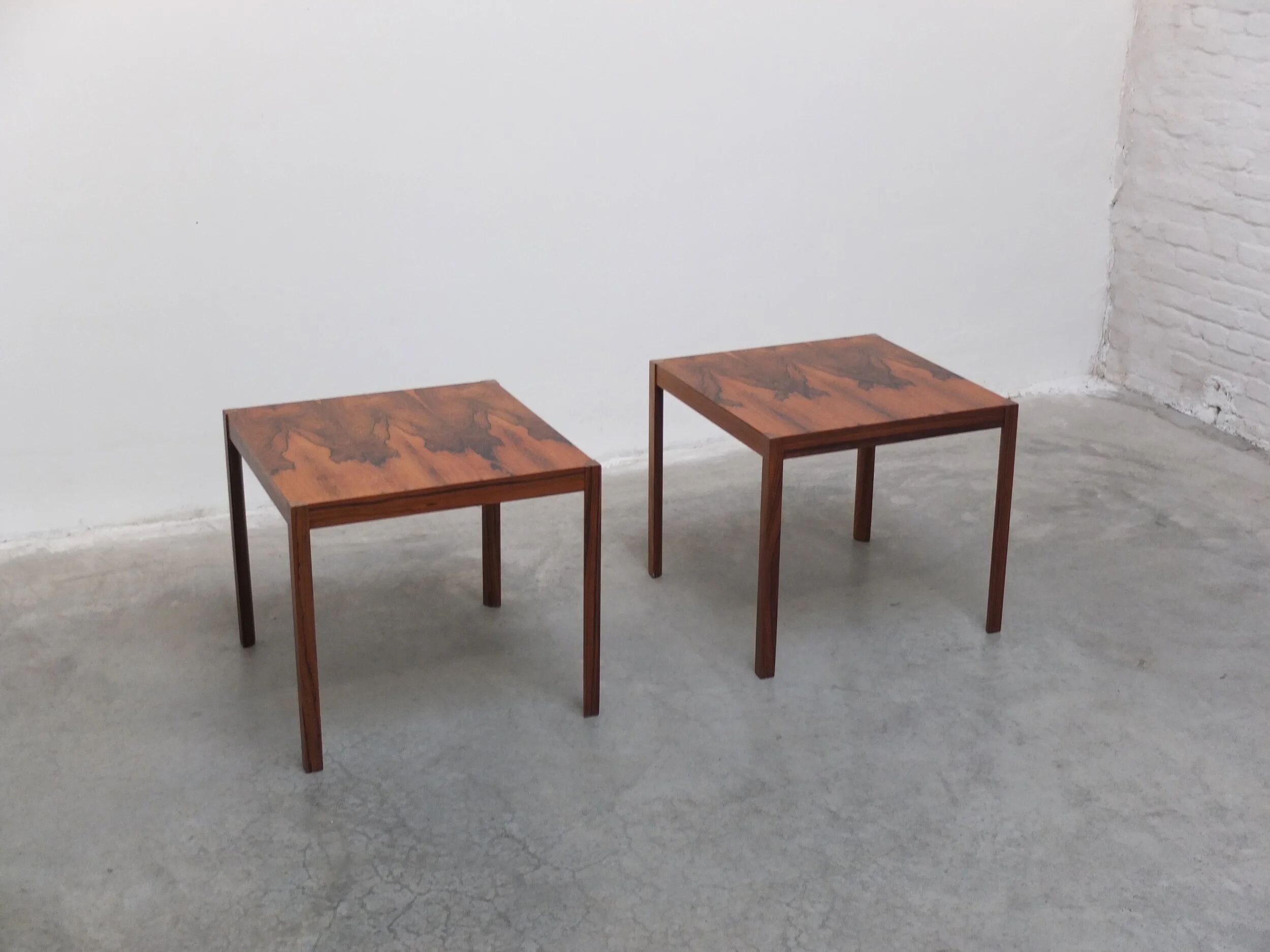 Pair of side tables in rosewood by Wilhelm Renz, 1960s