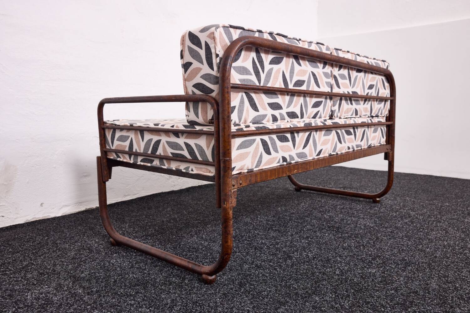 Canapé Bauhaus en acier tubulaire peint à la main par Franz Singer, années 1920 - Metz & Co