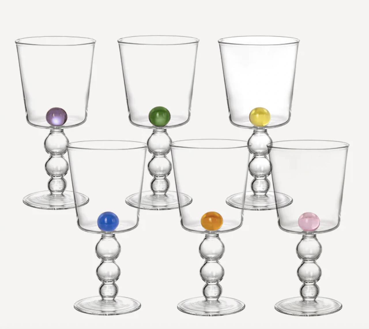 6 Glasses 4 Balls
