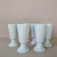 Lot 6 mazagrans white porcelain CNP Vintage