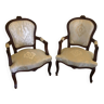 Paire de fauteuils cabriolets style Louis XV