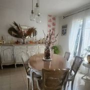 Buffet in cherry wood, Provençal style, renovated in aged white.