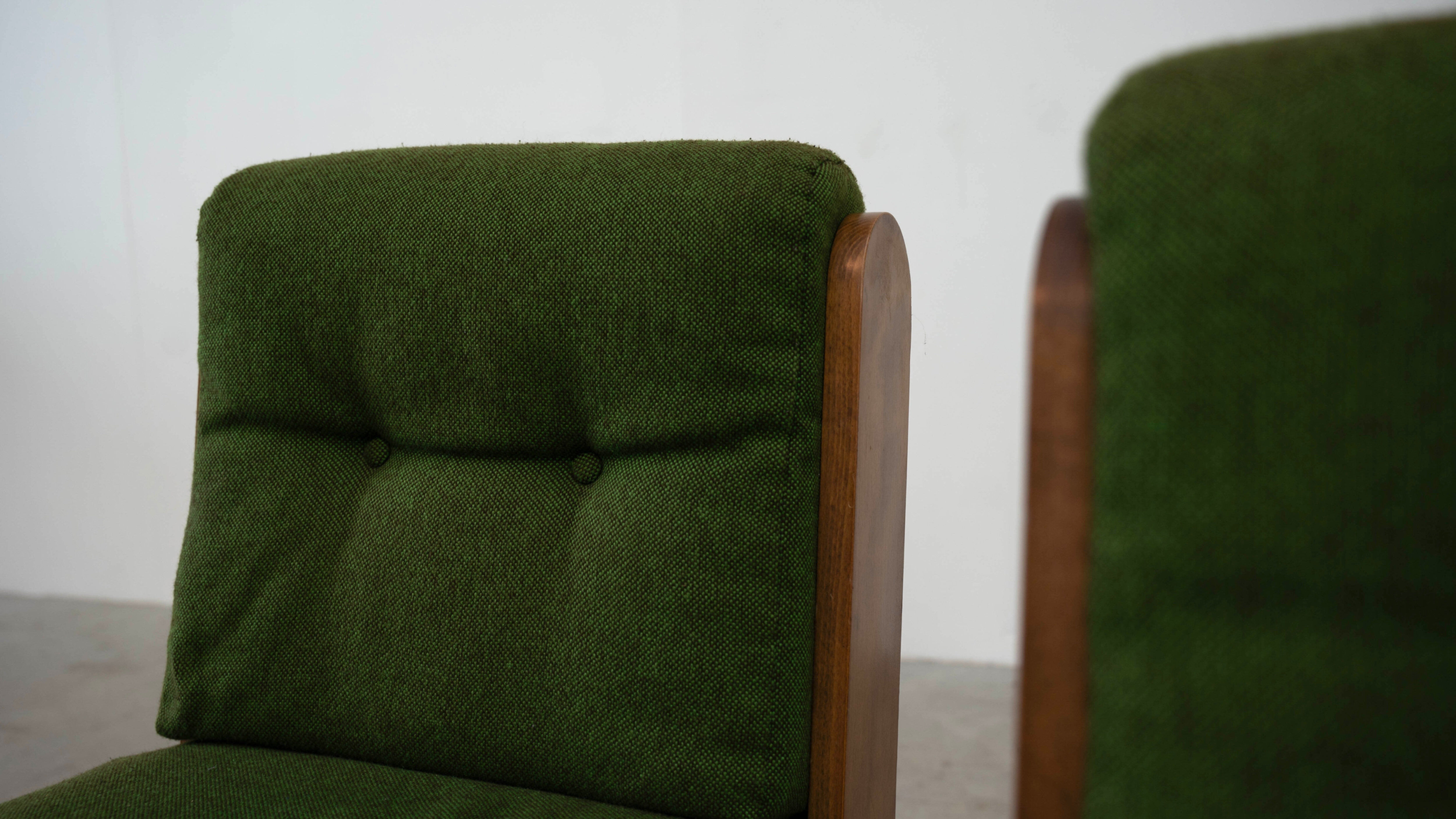 Ensemble de 2 fauteuils lounge verts français