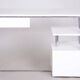 Bauhaus Desk in Chrome-Plated Steel and White Lacquered Wood, Germany, 1930s