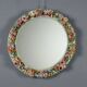 Antique ceramic mirror with floral decoration, 19th century