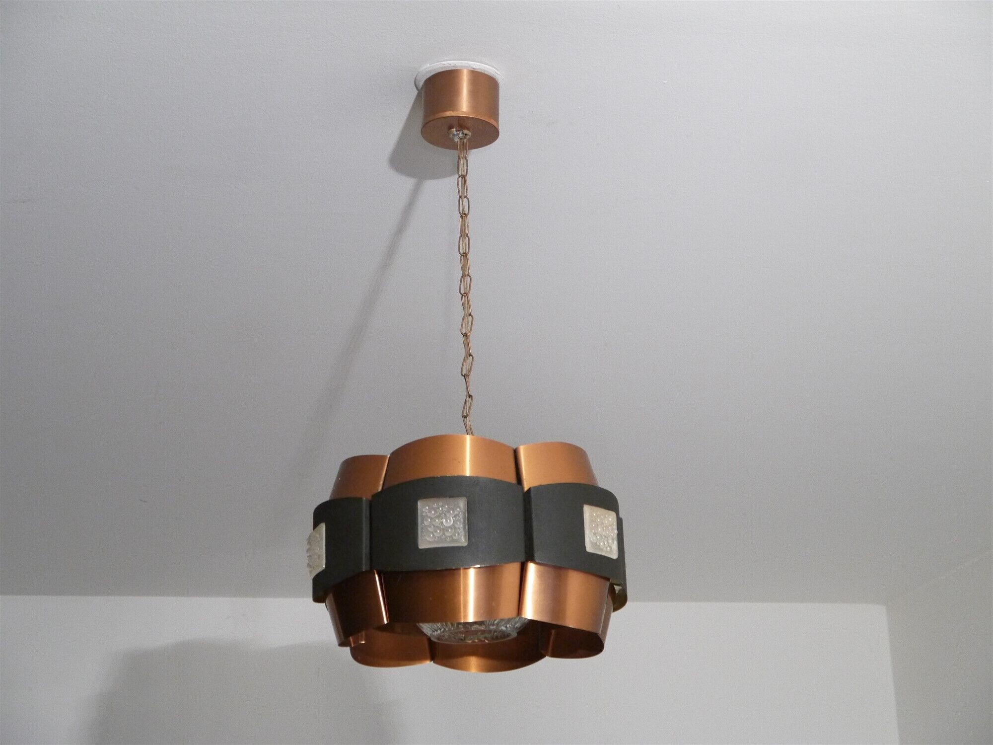 Danish hanging lamp copper Werner Schou for Coronell
