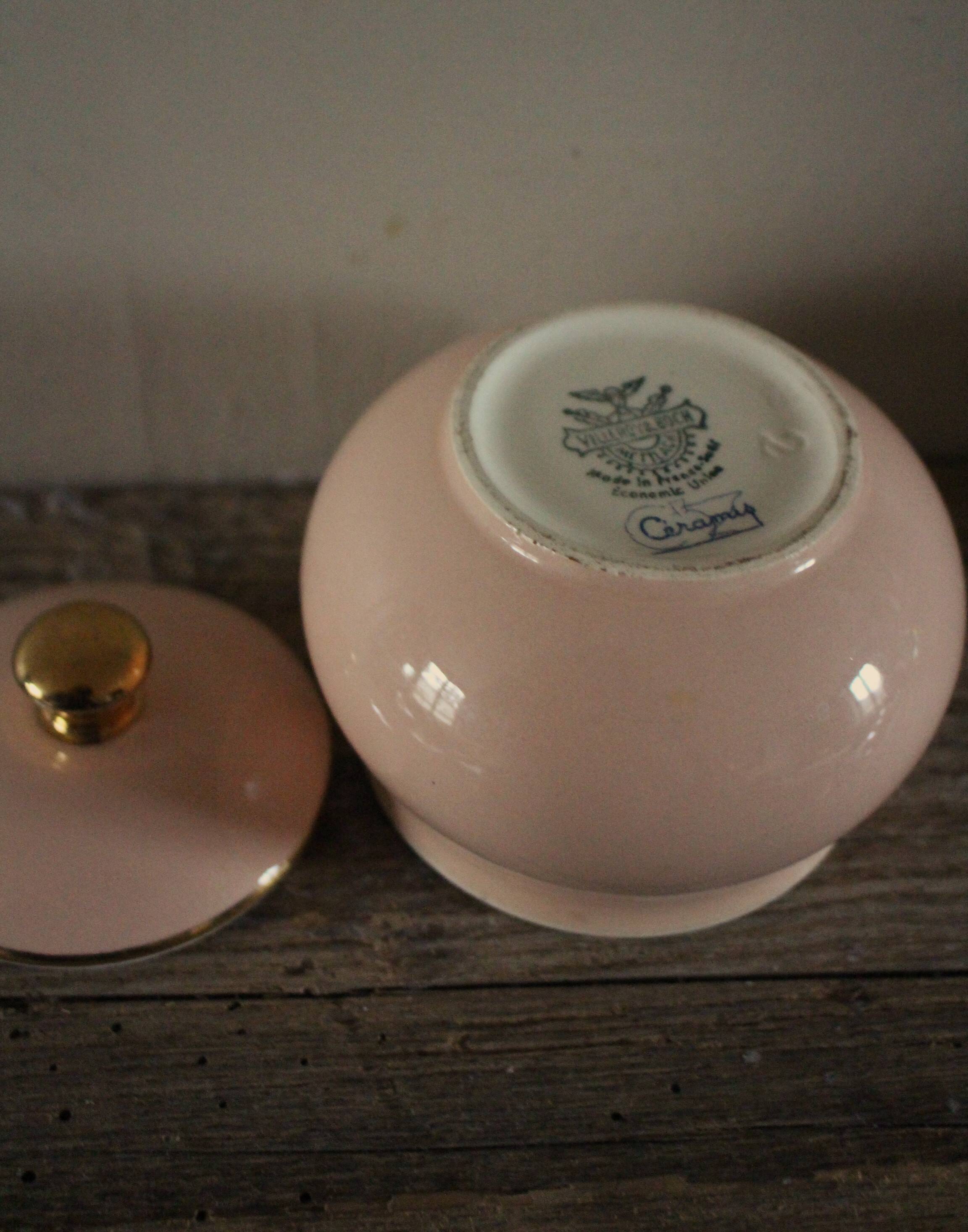 Sucrier rose poudré doré Villeroy Boch