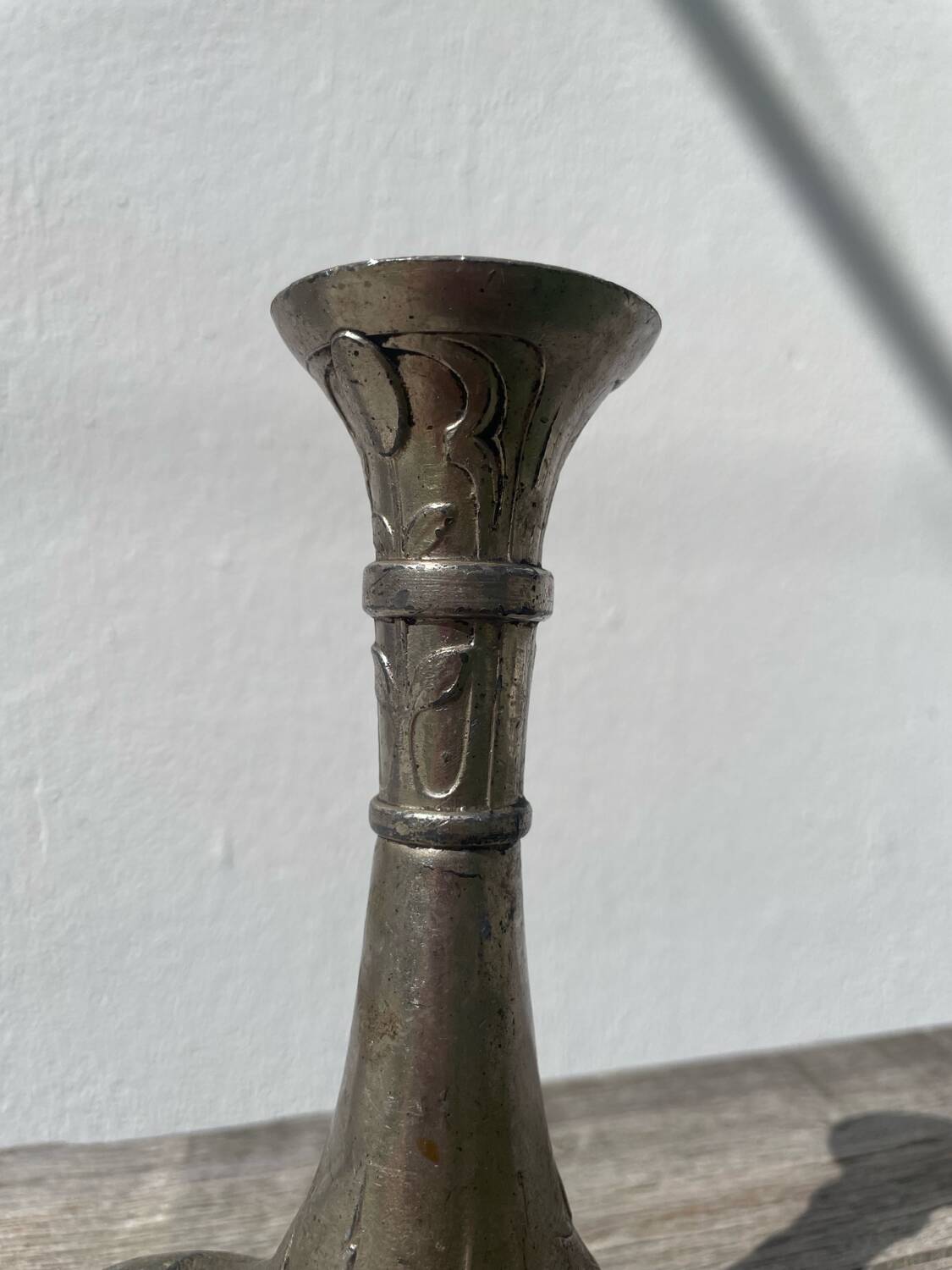 Art Nouveau silver-plated candlestick