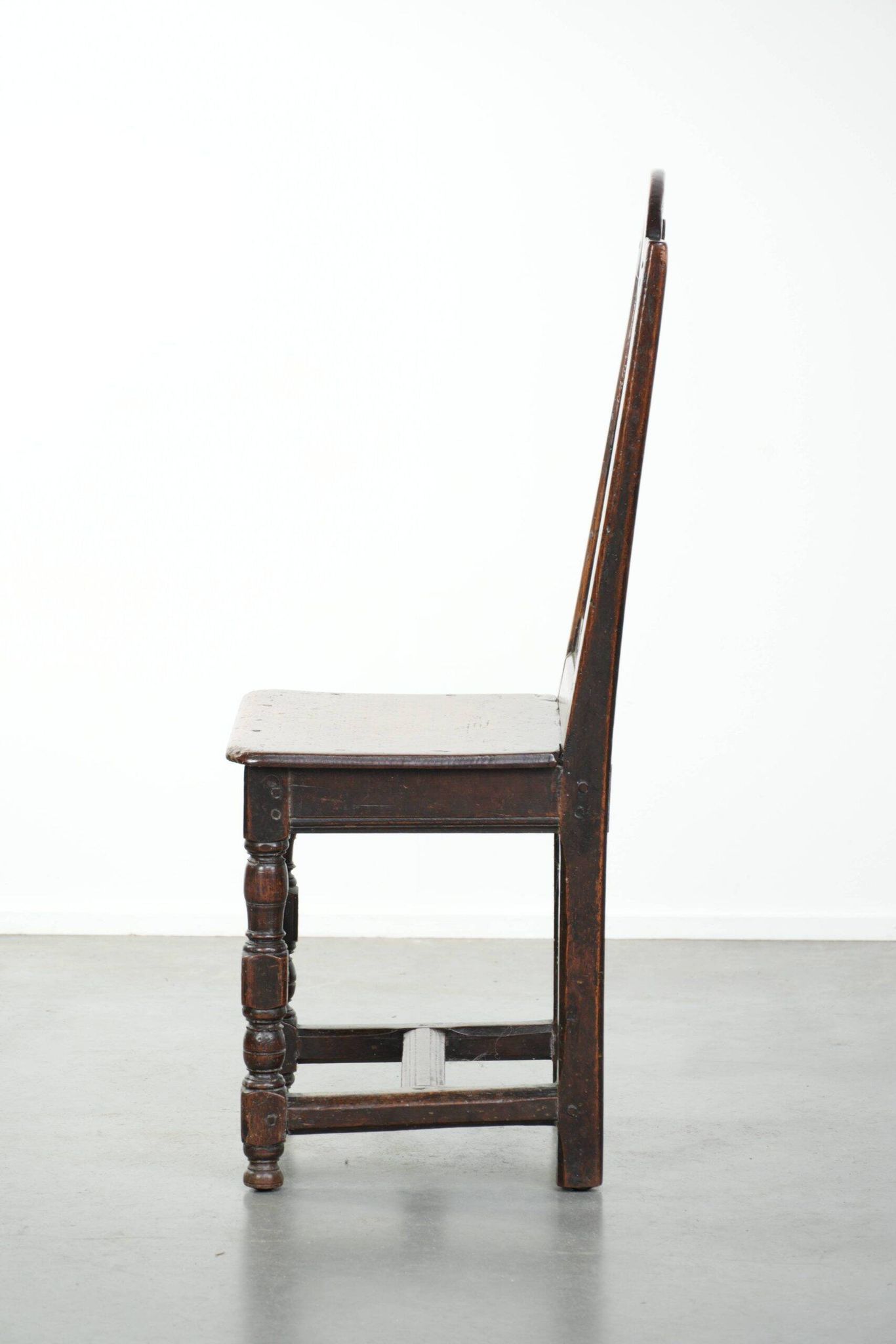 French antique Lorraine chair made of oak from the 18th century