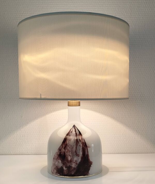 Pied de lampe pâte de verre Holmegaard Symmetrisk Michaël Bang