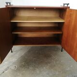 Buffet scandinave  2 portes teck, piètement échelle