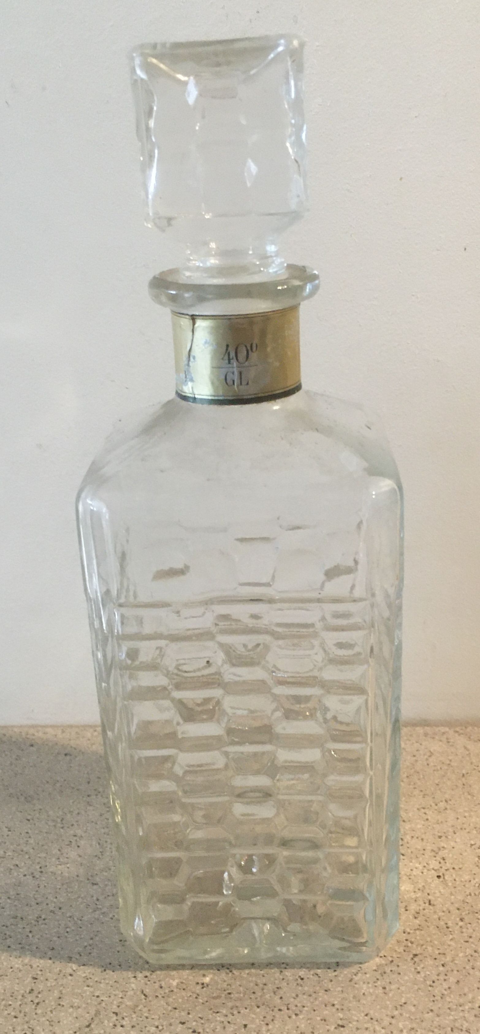 Square whisky decanter