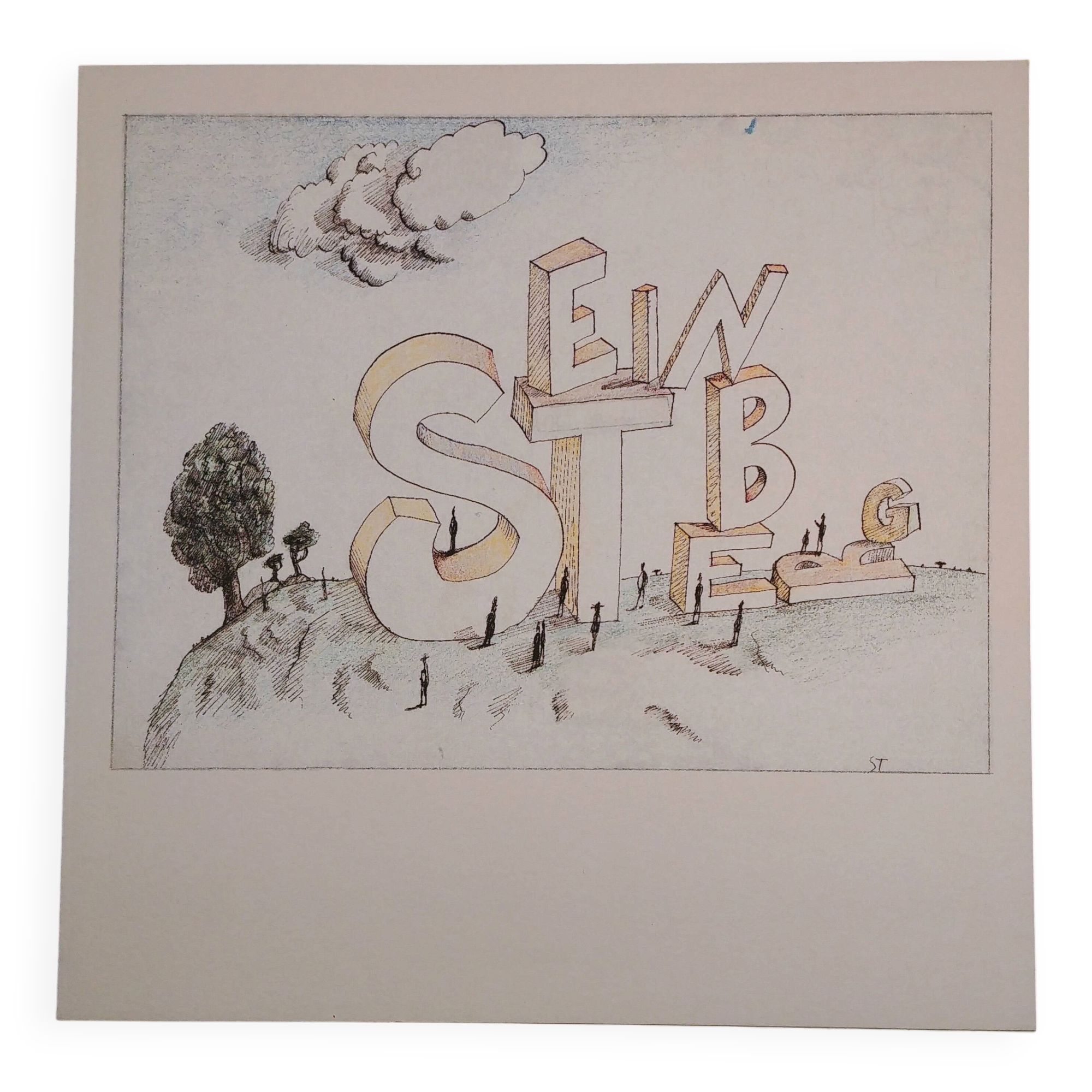 Carton invitation exposition Steinberg - 1988 - Galerie Maeght