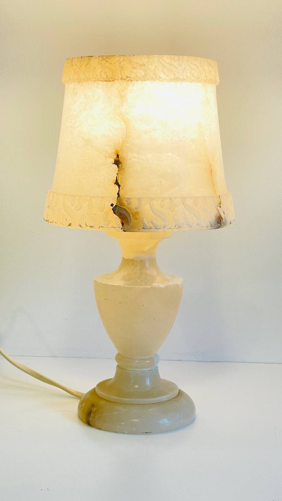 ALABASTER Marble Lamp 1970s