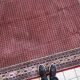 Handmade vintage Indian Seraband rug 204cm x 252cm 1970s