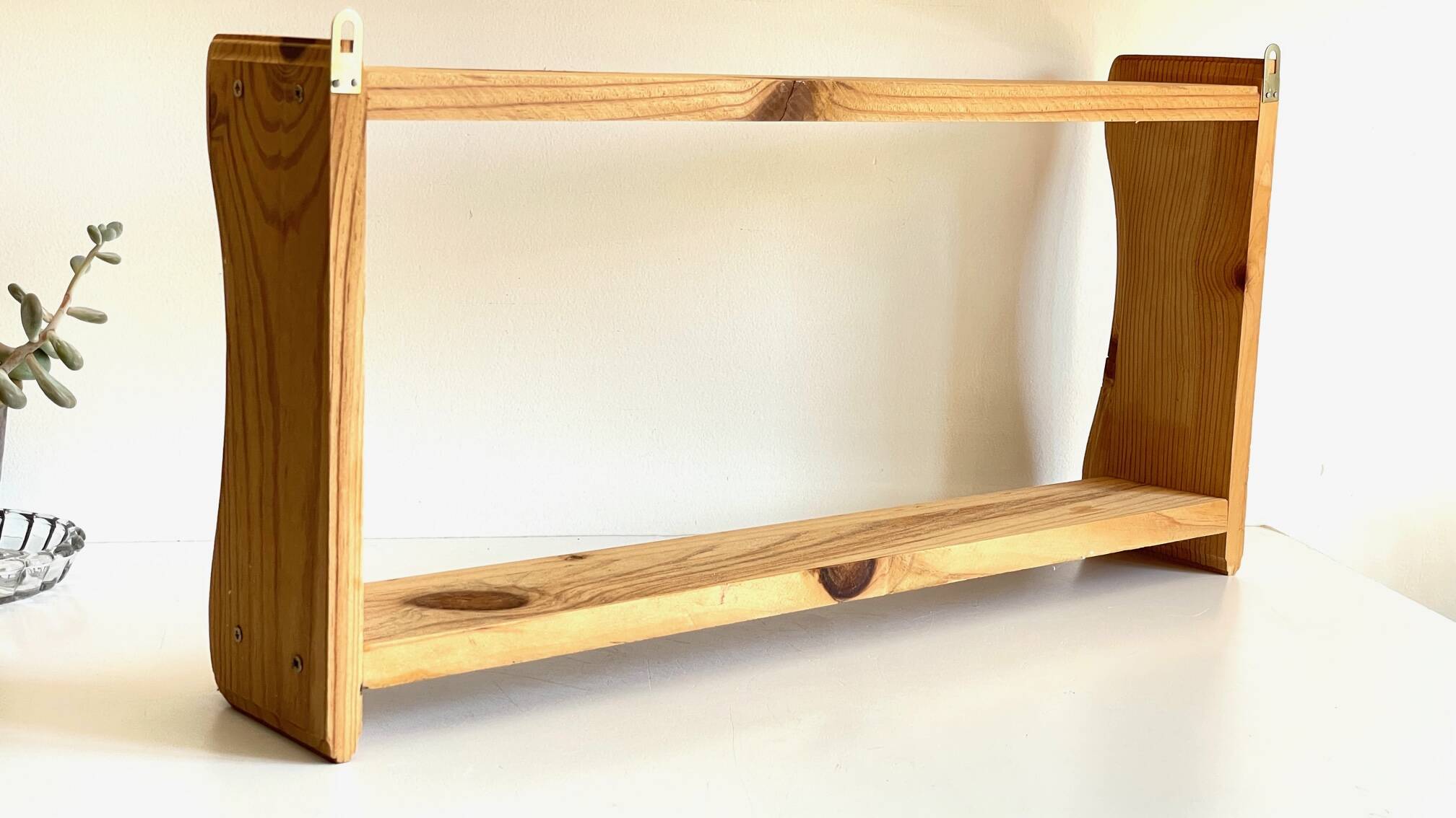 Vintage raw wood shelf
