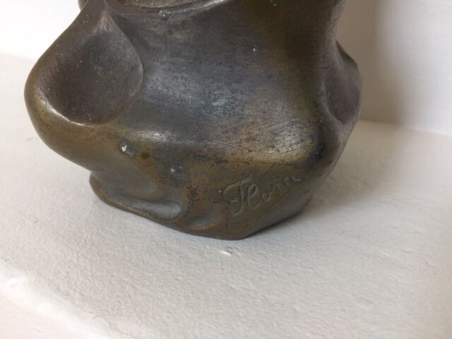 Pair of regulating vases signed Flora Francesco - Art Nouveau