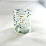 Verres à eau mouchetés multicolores