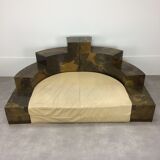 Sculptural brass sofa 70s