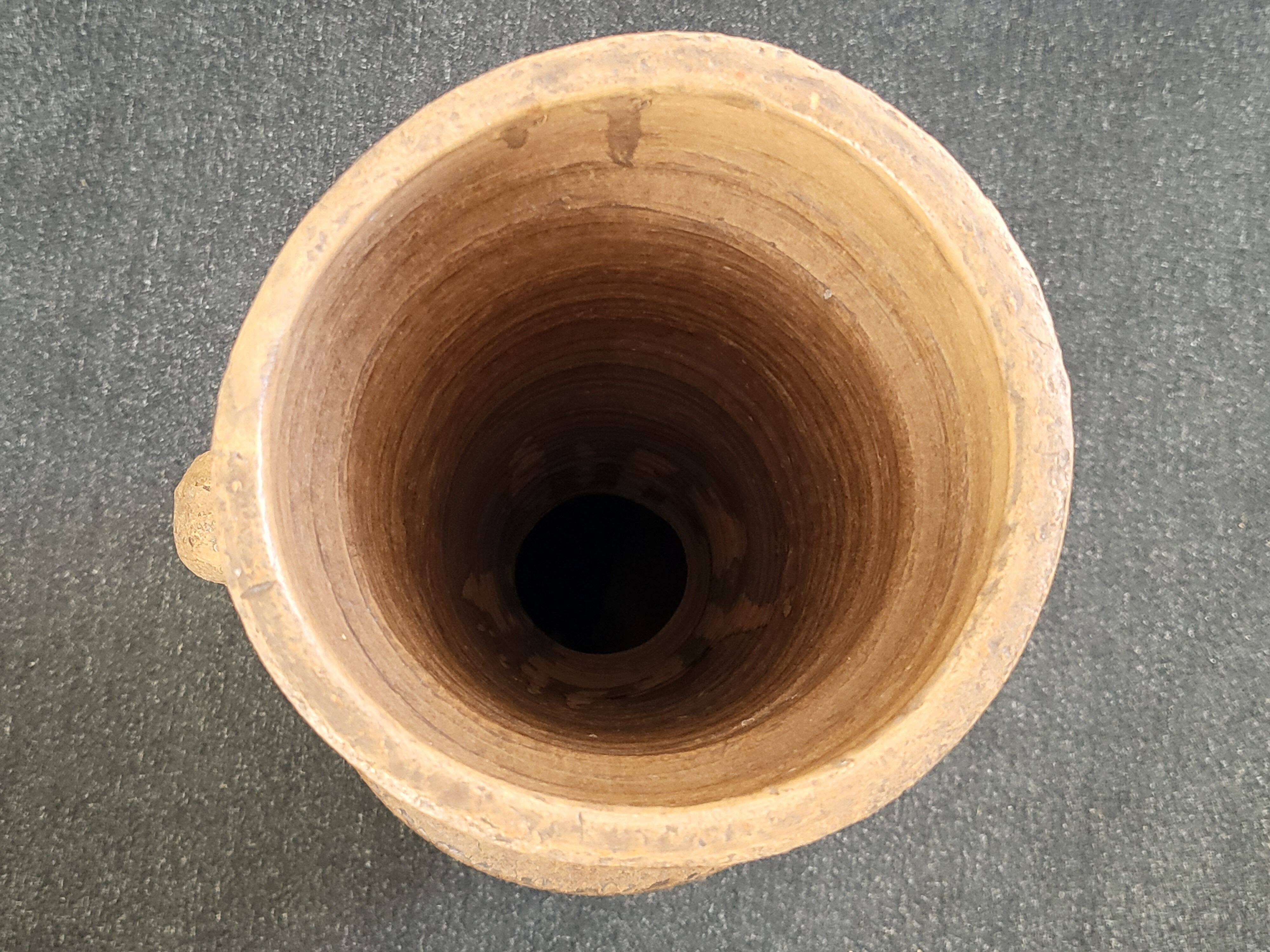 Vintage terracotta amphora vase 1960