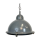 Grey Industrial Pendant Lamp with Clear Glass Cover, 1970s