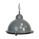 Grey Industrial Pendant Lamp with Clear Glass Cover, 1970s