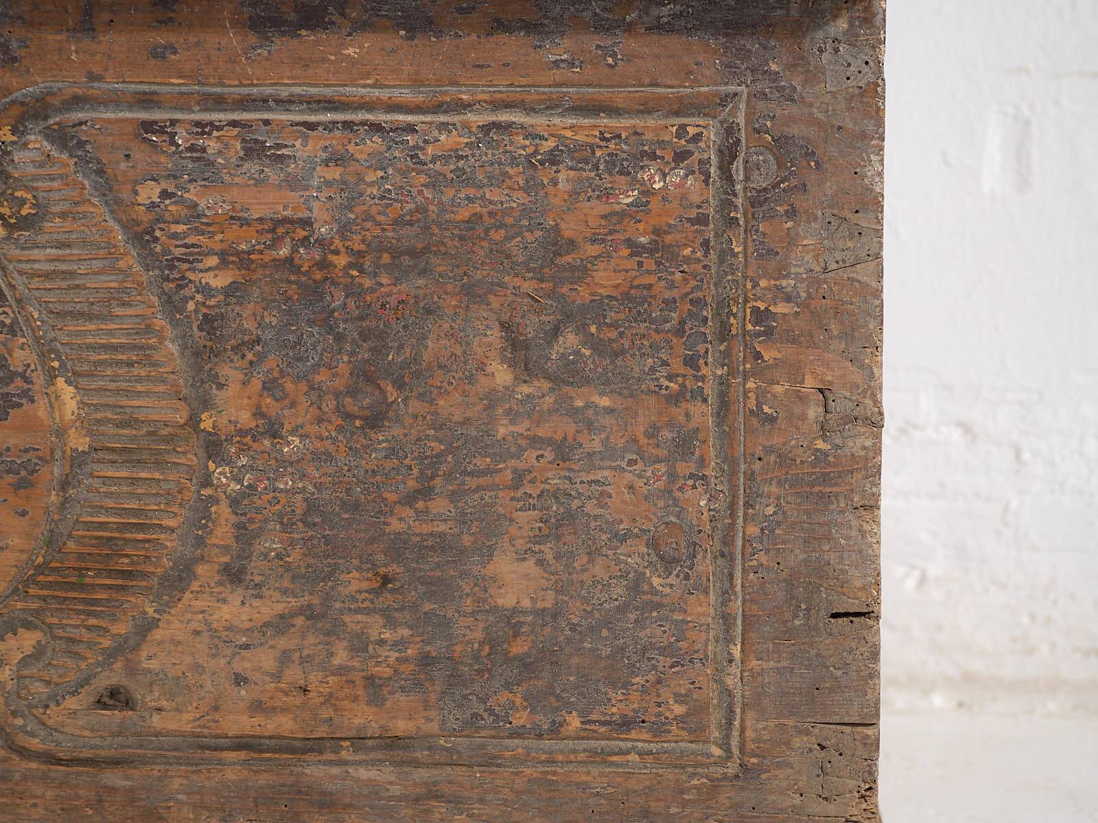 Ancien coffre en bois massif (Année 1830) #34