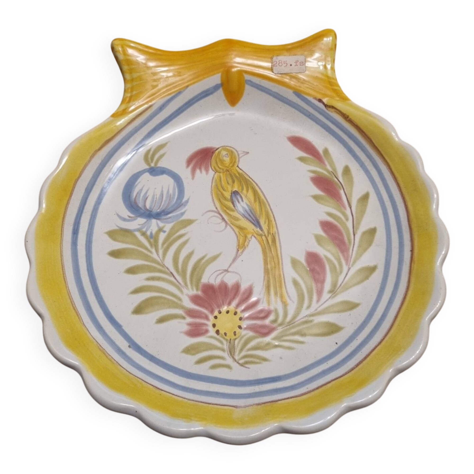 Plate scallop shell Hb Henriot Quimper
